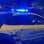 Polizei lokal Las Palmas bei Nacht