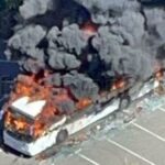 Bus am Palmitos Park ausgebrannt