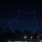 Lichtershow mit Drohnen am Las Canteras