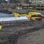 Hubschrauber-Einsatz am Strand Taurito