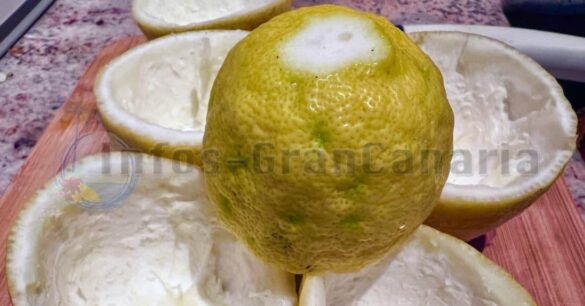 Zitronen aushöhlen und "begradigen"