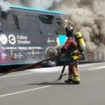 Bus in Las Palmas ausgebrannt