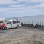 Wohnmobile am Strand von Lanzarote