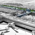 Flughafen mit Bahnhof