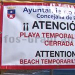 Strand temporär geschlossen Telde