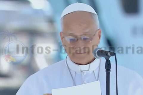 Papst spricht in Arguineguin
