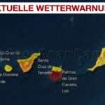 Wetterwarnung mit Gran Canaria in ROT