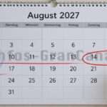 August 2027 Kalender